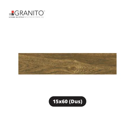Granito Granit Maison Smooth Brown Pine Wood 15x60 Dus - Surabaya