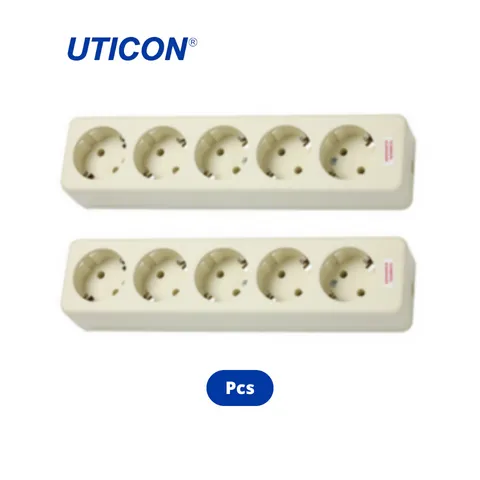 Uticon ST-158 Stop Kontak 5 Socket Pcs - Gajah Mada