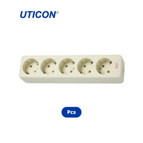 Uticon ST-158 Stop Kontak 5 Socket Pcs - Mulia Jaya