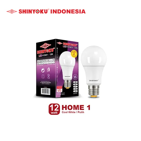 Shinyoku Lampu LED Home 1 (12W) - Putih 12 Watt Putih - Surabaya