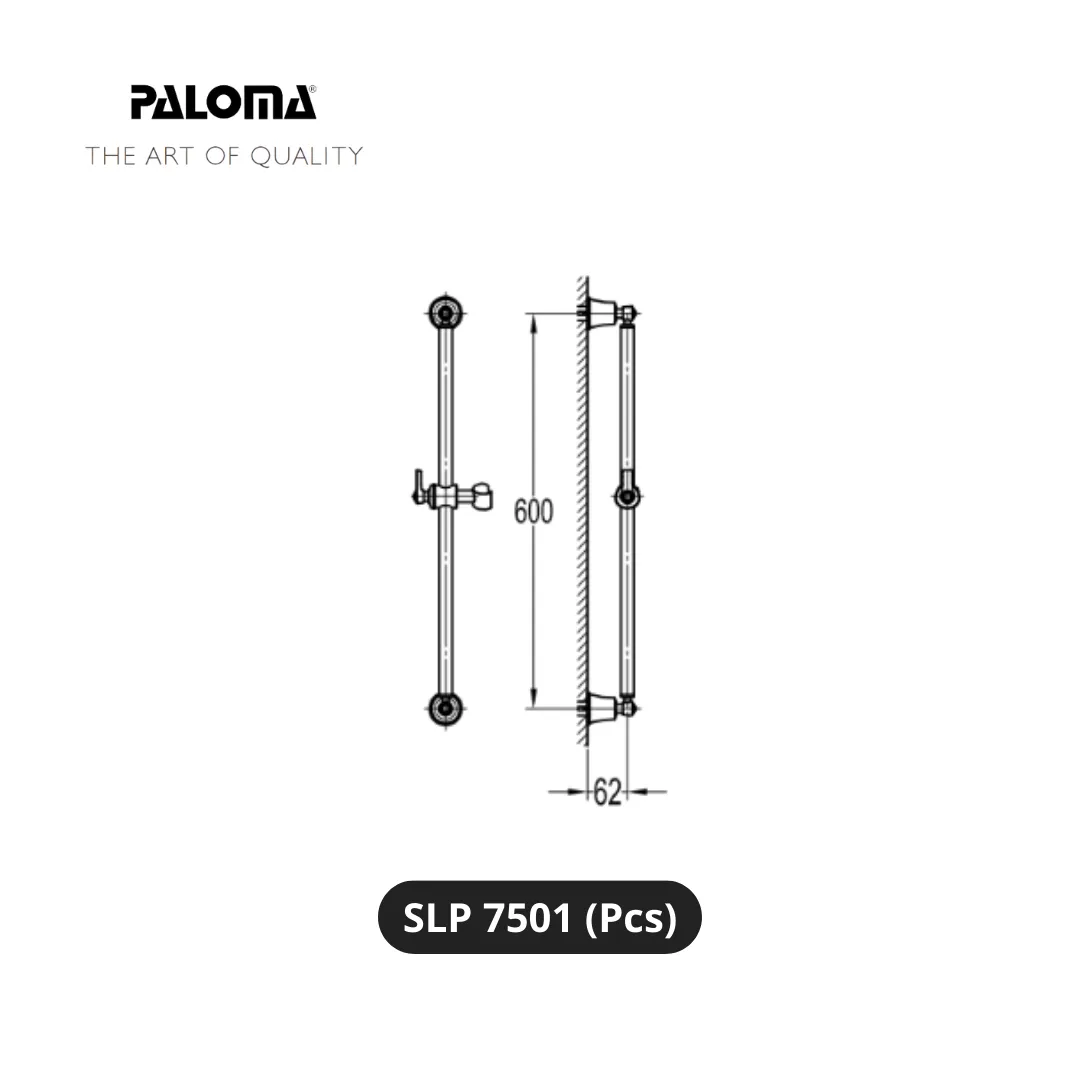 Paloma SLP 7501 Tiang Holder Gantungan Hand Shower