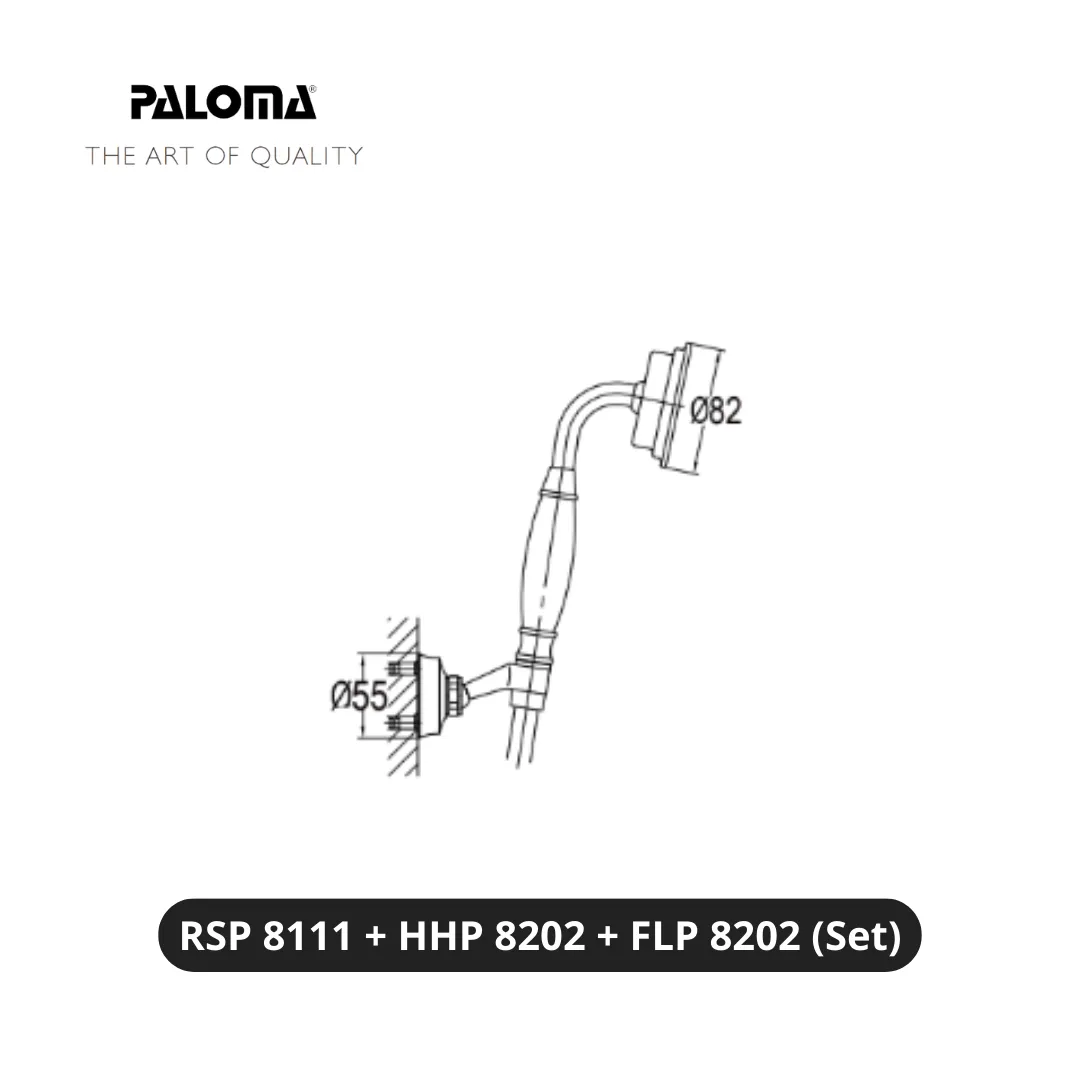 Paloma HSP 8111 HHP 8202 FLP 8202 Hand Shower Set with Holder