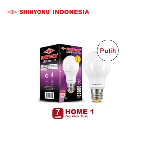 Shinyoku Lampu LED Home 1 (7W) - Putih E27 Putih - Surabaya