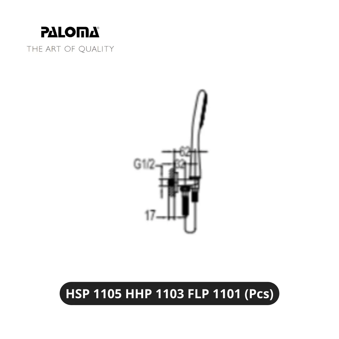 Paloma HSP 1105 HHP 1103 FLP 1101 Hand Shower Set with Holder Pcs - Surabaya
