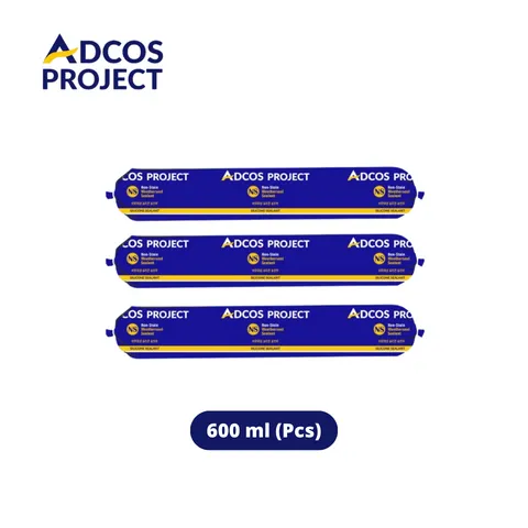 Adcos Project Lem Silicone Sealant Non Stain 600 ml Grey - Surabaya