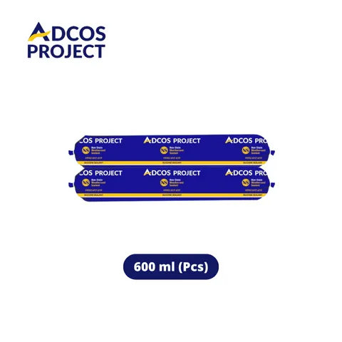 Adcos Project Lem Silicone Sealant Non Stain 600 ml Grey - Surabaya