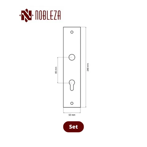 Nobleza Door Handle Prime Becrux Set - Surabaya